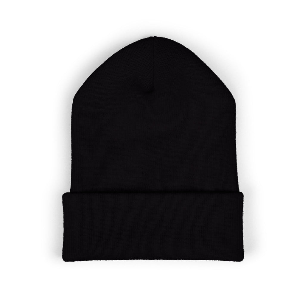 Embroidered BR Signature Cuffed Beanie — Cozy Black Knit Hat