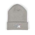 Embroidered BR Signature Cuffed Beanie — Cozy Heather Gray Knit Hat
