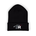 Embroidered BR Signature Cuffed Beanie — Cozy Black Knit Hat