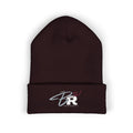 Embroidered BR Signature Cuffed Beanie — Cozy Dark Chocolate Knit Hat